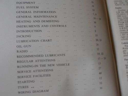 AUSTIN A30  ' SEVEN " RUNNING AND MAINTENANCE INSTRUCTIONS ( 1954 )