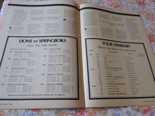 SCOPE MAGAZINE 9 MAY 1980 (  BRITISH LIONS , INTERPOL , JENNY WOOLF , FIONA WHITE , KOBUS DU TOIT )