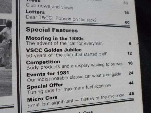 THOROUGHBRED & CLASSIC CARS MAGAZINE MAY 1981 ( MICRO CARS , LOTUS EUROPA JAGUAR XJS )