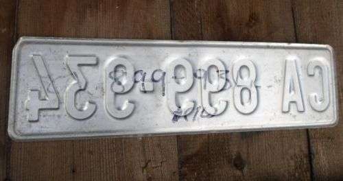 OLD CAPE TOWN NUMBER PLATE