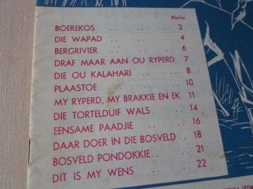 LIEDJIES VAN DIE VELD - BLADMUSIEK
