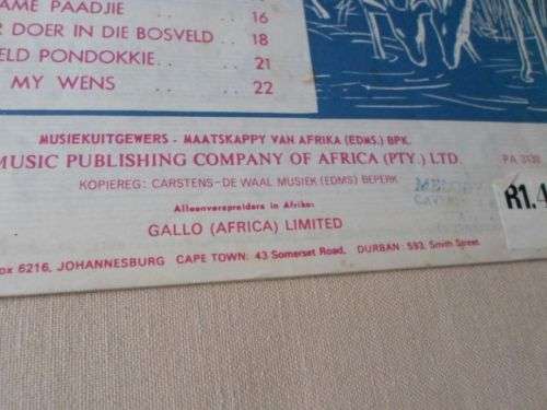 LIEDJIES VAN DIE VELD - BLADMUSIEK