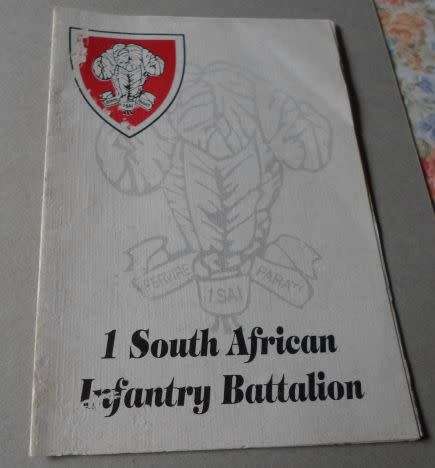 1 SOUTH AFRICAN INFANTRY BATTALION - INFORMATION / HISTORY  BROCHURE 90'S