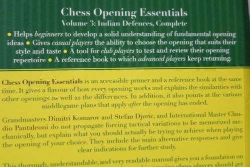 CHESS OPENING ESSENTIALS 3 - INDIAN DFENCES , COMPLETE - STEFAN   DJURIC ... ( weight 0,70 kg )