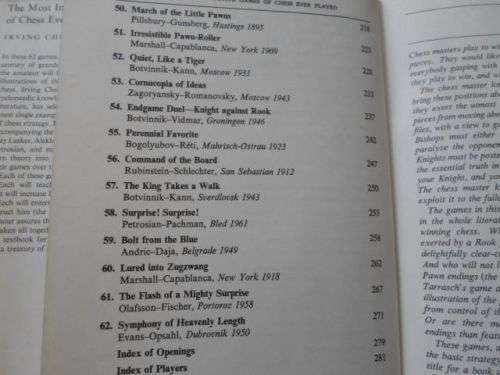 THE MOST INSTRUCTIVE GAMES OF CHESS EVER PLAYED - 62 MASTERPIECES OF CHESS STRATEGY - IRVING CHERNEV