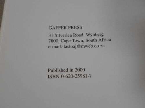 GINGER BEER BOTTLES - AN ILLUSTRATED GUIDE FOR SOUTH AFRICAN COLLECTORS - ETHLEEN LASTOVICA 0,60 kg