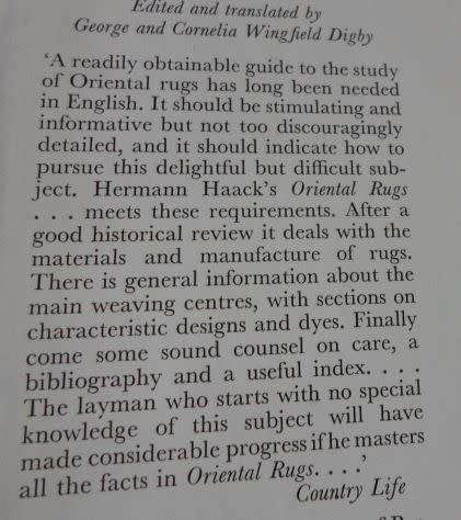 ORIENTAL RUGS - AN ILLUSTRATED GUIDE - HERMANN HAACK ( 0.60 kg )