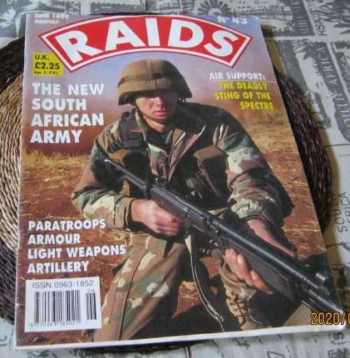 RAIDS MAGAZINE JUNE 1995 ( NEW S.A. ARMY, PARABATS, 21 BN , S.A. WEAPONS, ARMOUR, ARTILLERY