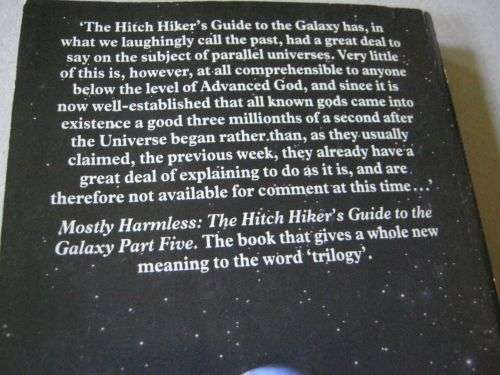 MOSTLY HARMLESS - DOUGLAS ADAMS ( hitch hiker's guide to the galaxy )