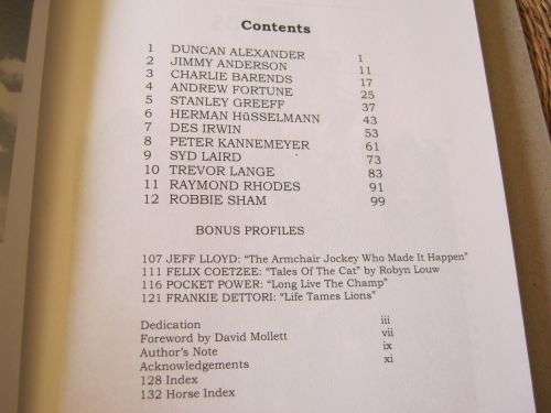 LEGENDS OF THE TURF - VOLUME 2 - RARE PROFILES FROM S.A. HORSERACING HISTORY -  CHARL PRETORIUS