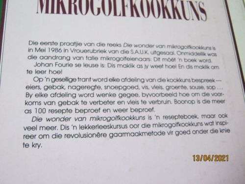 DIE WONDER VAN DIE MIKROGOLFKOOKKUNS - JOHAN FOURIE