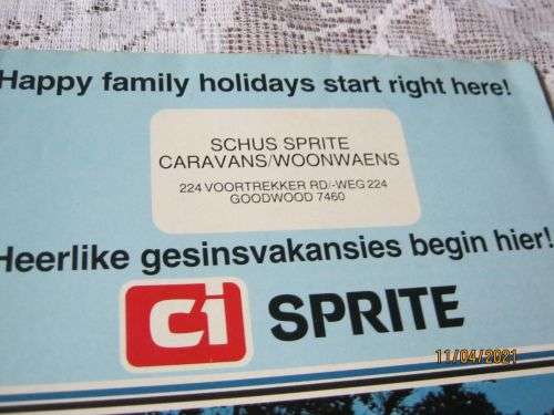 VINTAGE SPRITE CARAVANS - SALES / PROMOTIONAL BROCHURE
