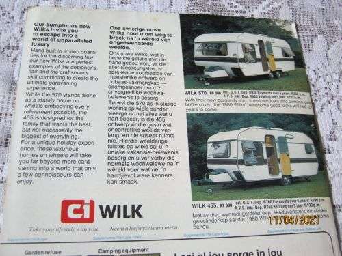 VINTAGE SPRITE CARAVANS - SALES / PROMOTIONAL BROCHURE