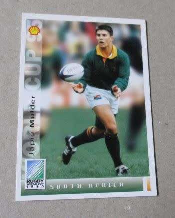 JAPIE MULDER  - Rugby World Cup 1995 Sports Deck Card nr 12  - South Africa / Springboks