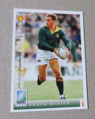 ANDRE JOUBERT  - Rugby World Cup 1995 Sports Deck Card nr 17  - South Africa / Springboks