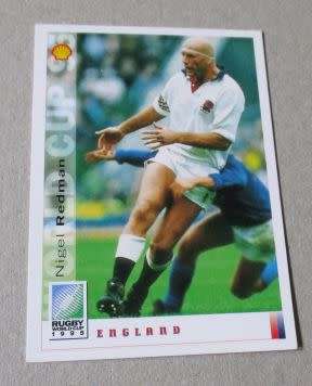 NIGEL REDMAN - ENGLAND - RUBY WORLD CUP 1995 - SPORTS DECK CARD NR 036