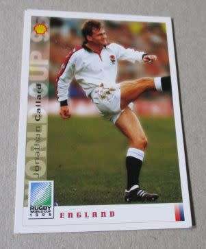 JONATHAN CALLARD - ENGLAND - RUBY WORLD CUP 1995 - SPORTS DECK CARD NR 033