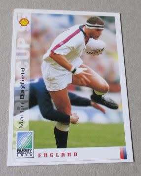 MARTIN BAYFIELD - ENGLAND - RUBY WORLD CUP 1995 - SPORTS DECK CARD NR 029