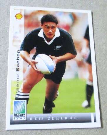 GRAEME BACHOP, NEW ZEALAND, 1995 RUGBY WORLD CUP SPORTS DECK CARD NR 155 157