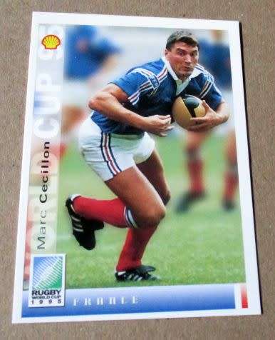 MARC CECILLON - FRANCE -1995 RUGBY WORLD CUP SPORTS DECK CARD NR 083