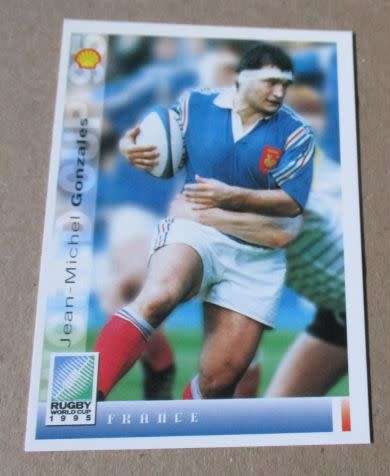 JEAN-MICHEL GONZALES - FRANCE - 1995 RUGBY WORLD CUP SPORTS DECK CARD NR 073