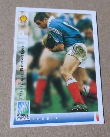 PHILIPPE BENETTON  - FRANCE -1995 RUGBY WORLD CUP SPORTS DECK CARD NR 071