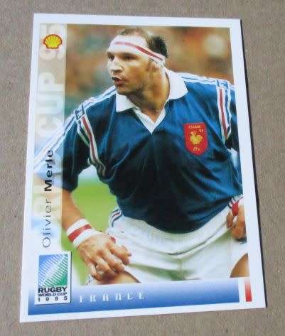 OLIVIER MERLE  - FRANCE -1995 RUGBY WORLD CUP SPORTS DECK CARD NR 072