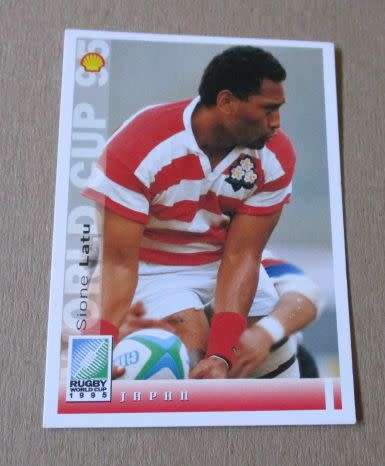 SIONE LATU - JAPAN - 1995 RUGBY WORLD CUP SPORTS DECK CARD NR 131