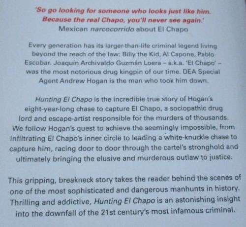 HUNTING EL CHAPO - TAKING DOWN THE WORLD`S MOST WANTED DRUG LORD - ANDREW HOGAN & DOUGLAS CENTURY