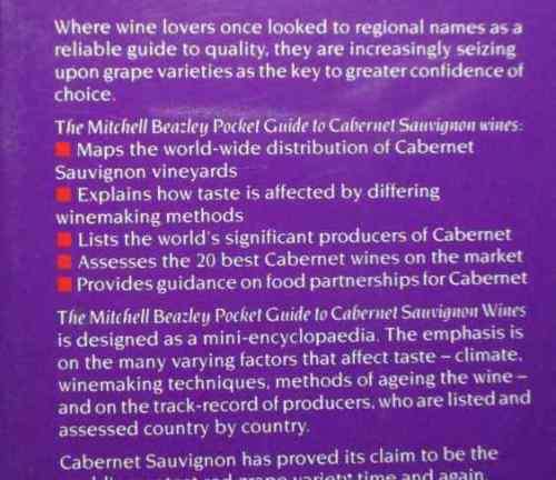 THE MITCHELL BEAZLEY POCKET GUIDE TO CABERNET SAUVIGNON WINES - A WORLD GUIDE TO THE VINE, THE WINES