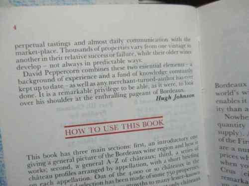 DAVID PEPPERCORN`S POCKET GUIDE TO - THE WINES OF BORDEAUX - MITCHELL BEAZLEY ( HUGH JOHNSON INTRO )