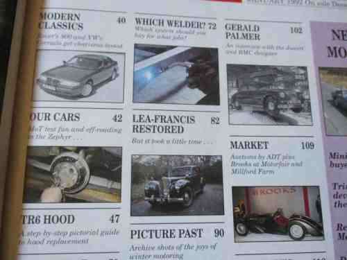 THOROUGHBRED & CLASSIC CARS MAGAZINE JANUARY 1992 ( DATSUN 240Z, MG , MGA , MGB, MGC,