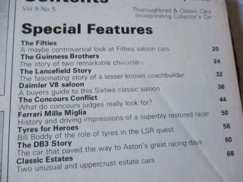 THOROUGHBRED & CLASSIC CARS MAGAZINE FEBRUARY 1982 ( DAIMLER V8, LANCEFIELD, FERRARI MILLE MIGLIA )