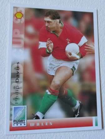 PHILIP DAVIES - WALES - 1995 RUGBY WORLD CUP SPORT DECK CARD NR 122