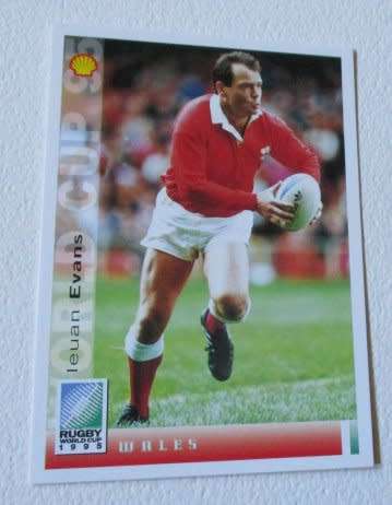 LEUAN EVANS - WALES - 1995 RUGBY WORLD CUP SPORT DECK CARD NR 116