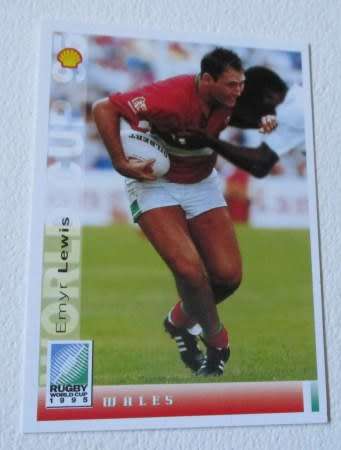 EMYR LEWIS   - WALES - 1995 RUGBY WORLD CUP SPORTS DECK CARD NR 125