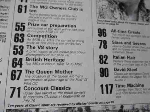THOROUGHBRED & CLASSIC CARS MAGAZINE OCTOBER 1983 ( AC 428, FORD CONSUL, MGB GT, BMC MINI, LOTUS SIX