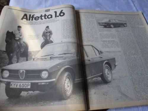 AUTOCAR MAGAZINE 7 APRIL 1976 ( DATSUN 160, LANCER 1200, ALFETTA 1.6, RELIANT ROBIN 850 )