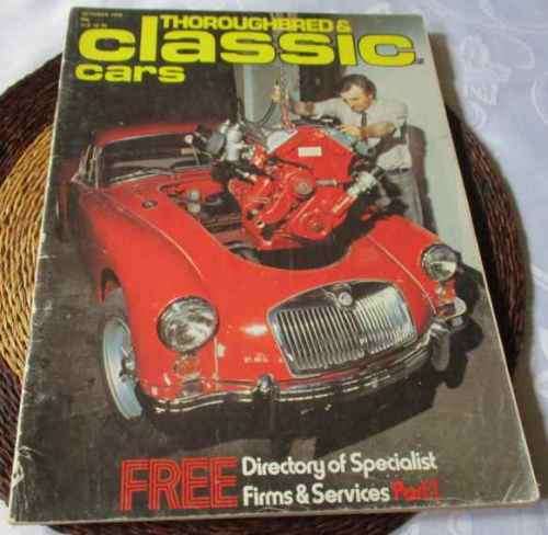 THOROUGHBRED & CLASSIC CARS MAGAZINE OCTOBER 1979 ( MASERATI 450S, MORRIS MINOR, MG, JOWETT R4 )