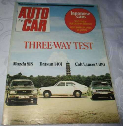 AUTOCAR MAGAZINE 23 AUGUST 1975 ( MAZDA 818, DATSUN 140J,  COLT LANCER 1400, TRIUMPH 1300 / 1800 )
