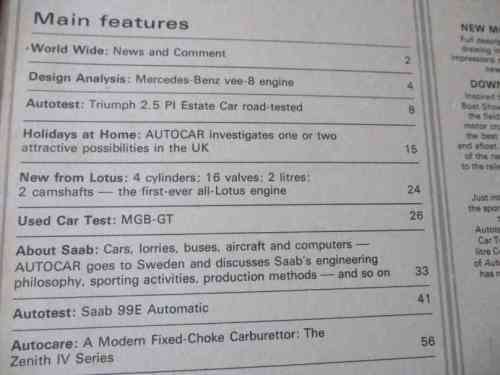 AUTOCAR MAGAZINE 17 FEBRUARY 1972 ( SAAB, SAAB 99E, TRIUMPH 2.5 PI,  MERCEDES )