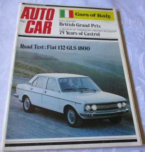 AUTOCAR MAGAZINE 27 JULY 1974 ( FIAT 132, JODY SCHECKTER, GRAND PRIX, ASTON MARTIN, MOTOR CARAVAN