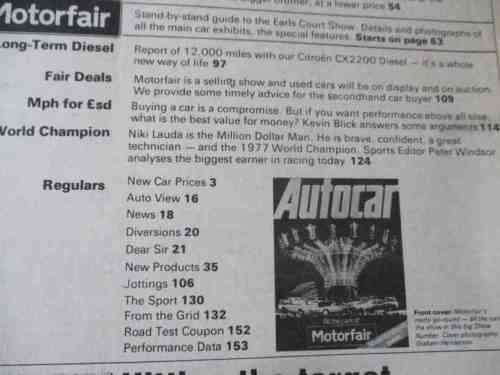 AUTOCAR MAGAZINE 22 OCTOBER 1977 ( ROVER 2300 / 2600, CHRYSLER SUNBEAM 1.6S, PANTHER SIX, CITROEN CX