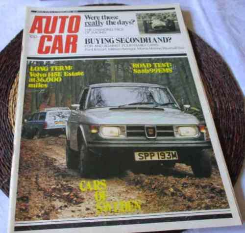 AUTOCAR MAGAZINE 8 FEBRUARY 1975 ( VOLVO 145E, SAAB 99EMS,  CARS OF SWEDEN, )