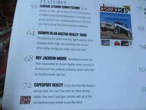CLASSICCARS MAGAZINE JANUARY 2002 ( ALFA ROMEO SPIDER, CAPESPORT HEALEY, JODY SCHECKTER, FERRARI