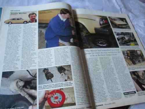 CLASSICS MAGAZINE NOV 2001 ( ROVER P4, WOLSELEY 1500, RILEY ONE POINT FIVE, METROPOLITAN, STAG )