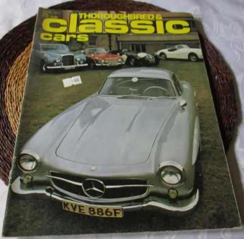 THOROUGHBRED & CLASSIC CARS MAGAZINE APRIL 1977 ( MERCEDES 300SL, AUSTIN SEVEN, PORSCHE TURBO,)