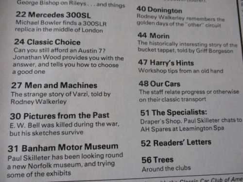 THOROUGHBRED & CLASSIC CARS MAGAZINE APRIL 1977 ( MERCEDES 300SL, AUSTIN SEVEN, PORSCHE TURBO,)
