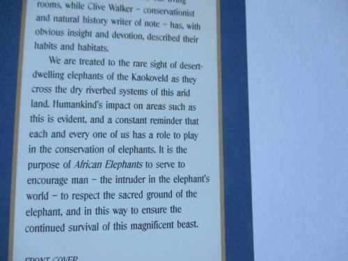 AFRICAN ELEPHANTS - CLIVE WALKER & NIGEL DENNIS