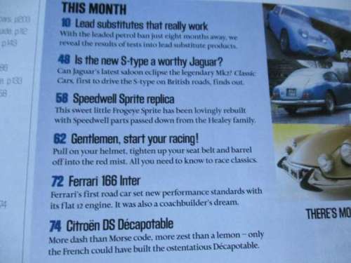 THOROUGHBRED & CLASSIC CARS MAGAZINE MAY 1999 ( JAGUAR S-TYPE, PORSCHE 911, CITROEN DS, FERRARI DS,)